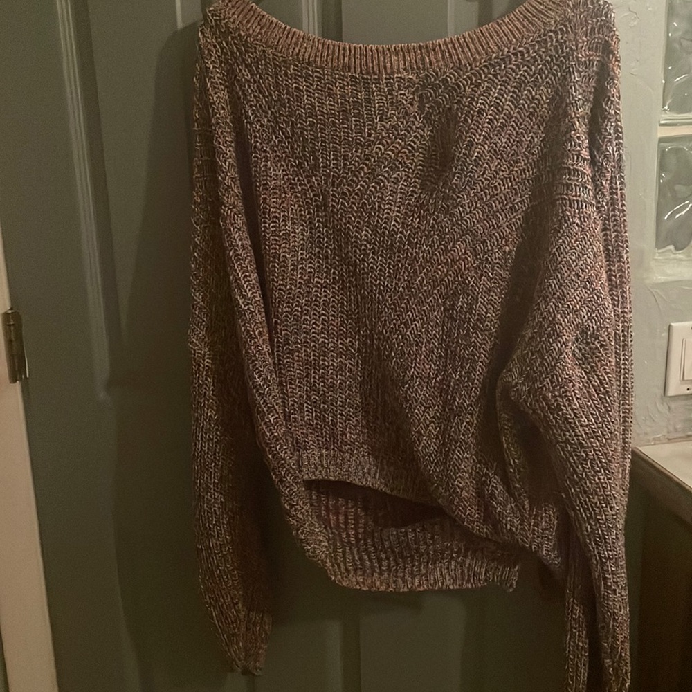 Express medium sweater design on back comfy